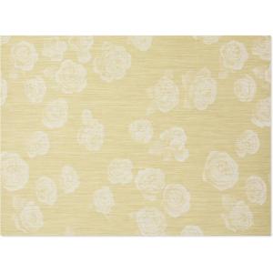 Chilewich Martha by Martha Stewart Rosette Rug in Flax – 23″x36″ – Easy Care – Premium Indoor/Outdoor Floor Mat for Entry, Kitchen, Bath, Pool with Non-Slip Backing(Wheat)