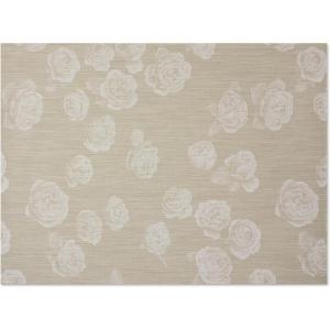Chilewich Martha by Martha Stewart Rosette Rug in Flax – 23″x36″ – Easy Care – Premium Indoor/Outdoor Floor Mat for Entry, Kitchen, Bath, Pool with Non-Slip Backing(Flax)