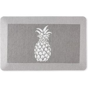 Martha Stewart Aloha Modern Pineapple Anti-Fatigue Air-Infused Kitchen Mat, Blue, 19.6″x39″(Grey)