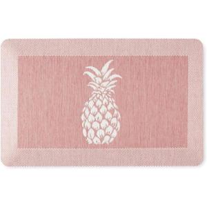 Martha Stewart Aloha Modern Pineapple Anti-Fatigue Air-Infused Kitchen Mat, Blue, 19.6″x39″(Spice Red)