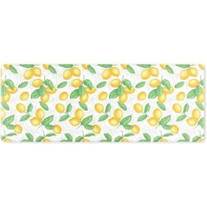 Martha Stewart Bloomfield Lots of Lemons Anti-Fatigue Kitchen Mat, White/Yellow, 18″x48″(White/Yellow)