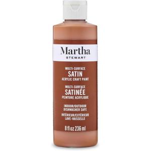 Martha Stewart, Craft Paint, Rose Gold, 8 fl oz Premium Metallic Finish Paint, Perfect For Easy To Apply DIY Arts And Crafts, 68702(Chestnut Brown)