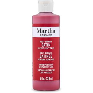 Martha Stewart, Craft Paint, Rose Gold, 8 fl oz Premium Metallic Finish Paint, Perfect For Easy To Apply DIY Arts And Crafts, 68702(Tartan Red)