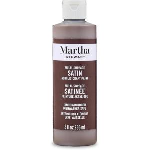 Martha Stewart, Craft Paint, Slate Gray, 8 fl oz Premium Satin Finish Paint, Perfect For Easy To Apply DIY Arts And Crafts, 68693(Vanilla Bean)