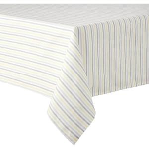 Martha Stewart Daisy Stripe Tablecloth Single Pack, Beige/Brown, 60″x84″(Grey/Yellow)