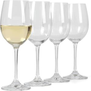 Martha Stewart Farrow 18 OZ Large Stemless 4 Pack Multipurpose Wine Glasses Set for Red or White Wine(14oz White Wine Glass (4-pack))
