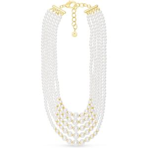 Martha Stewart Five Strand Pearl Necklace In Gold For Women