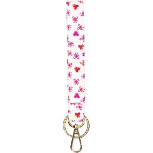 Martha Stewart Holiday Theme Wristlet for Keychain and Keys, Cute Festive Key Holder Bracelet (Bows)