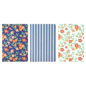 Martha Stewart Journaling Notebooks Set, 3-Pack Stylish Journals for Women with 64 Lined Pages Each, Perfect for Work, Prayer, or Gratitude Journaling, 8×6 inches, Assorted