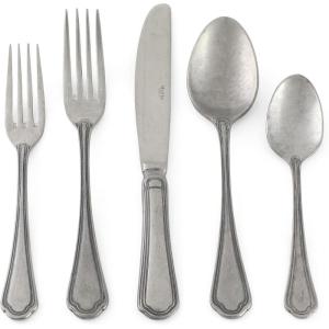 Martha Stewart Kendleton 20 pc Stainless Steel Flatware Set – Mirror Polish(Laurentide (Stone Finish))