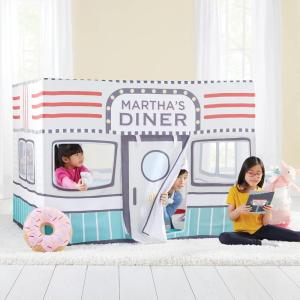 Martha Stewart Kids’ Farmer’s Market Play Tent – Large Indoor Playhouse for Pretend Play in Classroom or Home(Diner Play Tent)