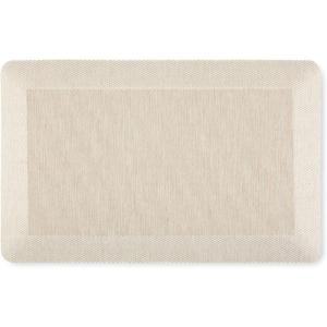 Martha Stewart Mira Modern Heathered Anti-Fatigue Air-Infused Kitchen Mat, Grey, 19.6″x32″(Beige)