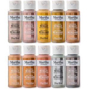 Martha Stewart, Multi-Surface Specialty 10 pc Paint Set, Rainbow Sparkle(Mixed Metals)