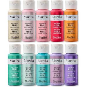 Martha Stewart, Multi-Surface Specialty 10 pc Paint Set, Studio Lights(Polished Pearl)