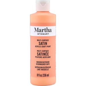 Martha Stewart Satin Acrylic Craft Paint, Wild Salmon, 8 oz(Wild Salmon)