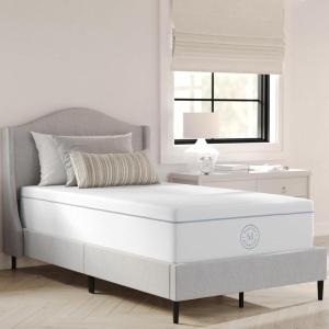 Martha Stewart SleepComplete King Mattress in a Box, Firm Pocket Spring and Foam Hybrid Mattress, Dual-Action Cooling, 5-Way Zoning, Coolweave Cover, 12 “, White(Twin)