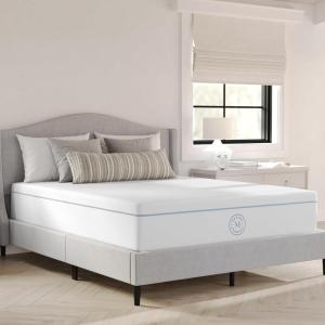 Martha Stewart SleepComplete King Mattress in a Box, Firm Pocket Spring and Foam Hybrid Mattress, Dual-Action Cooling, 5-Way Zoning, Coolweave Cover, 12 “, White(Queen)