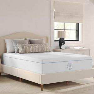 Martha Stewart SleepComplete Queen Mattress in a Box, Medium-Firm Triple-Action Cooling Gel Memory Foam Mattress, Removable Coolweave Jacquard Cover, 12″, White(Full)