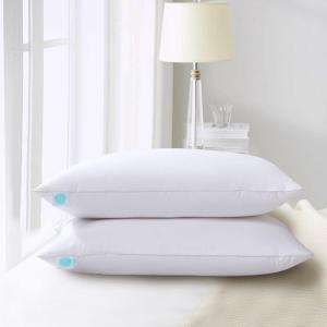 Martha Stewart Tencel Lyocell/Cotton Blend White Feather Down Pillow Medium Firm-2 Pack-King Size Bed Pillow, 2 Count(King)
