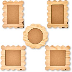 Martha Stewart, Wavy Wood Frame Set, 5 pcs