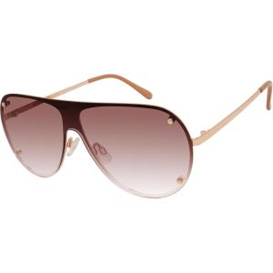 Martha Stewart Women Protective Metal Aviator Pilot Sunglasses(Rose Gold & Nude)