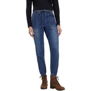 Martha Stewart Women’s Garden Jogger, Cotton Utility Pants, Elastic Waist Stretch Trousers, Casual Comfort Fit(Vintage Wash)