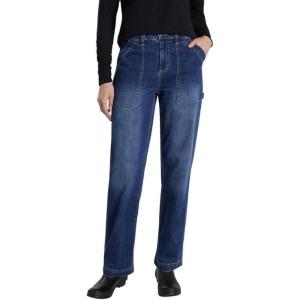 Martha Stewart Women’s Garden Straight Leg Pant Stretch Denim(Vintage Wash)