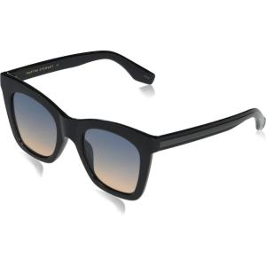 Martha Stewart Women’s Ms104 Classic Uv400 Protective Square Cat Eye Sunglasses-Timeless Gifts for Her, 50mm(Black)