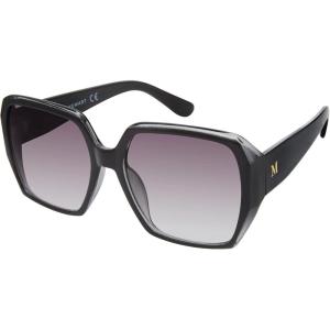 Martha Stewart Women’s Ms123 Modern Uv400 Protective Square Sunglasses-Timeless Gifts for Her, 58mm(Black)