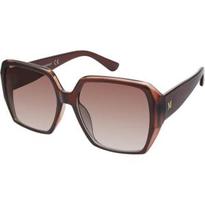 Martha Stewart Women’s Ms123 Modern Uv400 Protective Square Sunglasses-Timeless Gifts for Her, 58mm(Brown)