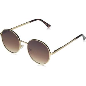Martha Stewart Women’s Ms141 Vintage Metal Uv400 Protective Round Sunglasses-Timeless Gifts for Her, 50mm(Gold and Tortoise)