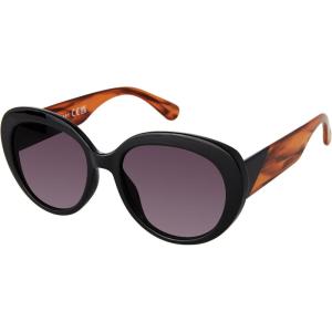 Martha Stewart Women’s Ms193 Retro Modern Uv400 Protective Oval Sunglasses-Timeless Gifts for Her, 53.7mm(Black Wood)