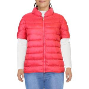 Martha Stewart Women’s Short Sleeve Quilted Down Puffer Vest(Ladybug Red)