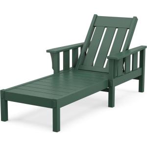 Martha Stewart by POLYWOOD® Acadia Chaise Lounge in Slate Grey(Green)