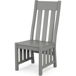 Martha Stewart by POLYWOOD® Acadia Dining Side Chair in Mahogany(Slate Grey)