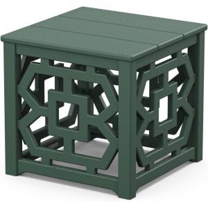 Martha Stewart by POLYWOOD® Chinoiserie Accent Table in Black(Green)