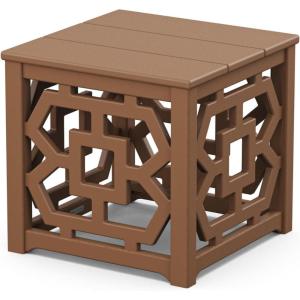 Martha Stewart by POLYWOOD® Chinoiserie Accent Table in Black(Teak)