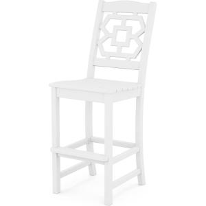 Martha Stewart by POLYWOOD® Chinoiserie Bar Side Chair in Green(White)