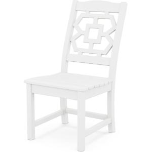 Martha Stewart by POLYWOOD® Chinoiserie Dining Side Chair in Sand(White)