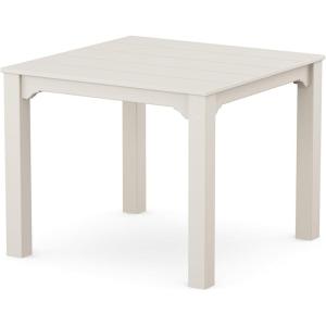 Martha Stewart by POLYWOOD® Chinoiserie Parsons 38″ Square Dining Table in Black(Sand)