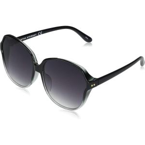 Martha Stewart womens Ms101 Oversized Uv400 Protective Round Sunglasses – Timeless Gifts for Her, 63.5mm Round Sunglasses(Black Fade)
