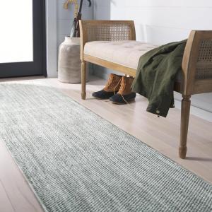 Martha Stewart x SAFAVIEH Area Rug Collection – 5′ x 8′, Beige, Non-Shedding & Easy Cleaning, Ideal for Living Room, Bedroom, Office, Dining Space (MSR920B)(Green)