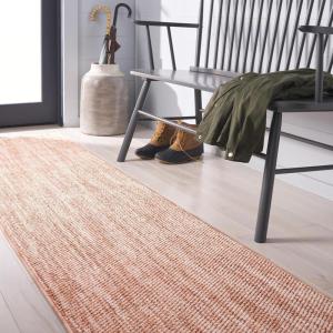 Martha Stewart x SAFAVIEH Area Rug Collection – 5′ x 8′, Beige, Non-Shedding & Easy Cleaning, Ideal for Living Room, Bedroom, Office, Dining Space (MSR920B)(Rust)