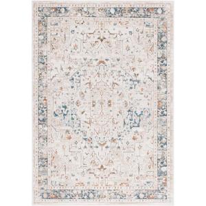 Martha Stewart x SAFAVIEH Area Rug Collection – 6′ x 9′, Beige & Blue, Non-Shedding & Easy Cleaning, Ideal for Living Room, Bedroom, Office, Dining Space (MSR1932B)(Beige/Blue)