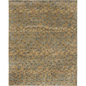 Martha Stewart x SAFAVIEH Area Rug Collection – 8′ x 10′, Bard Red, Hand-Knotted Silk & Wool, Ideal for Living Room, Bedroom, Office, Dining Space (MSR8641B)(Husk Brown)