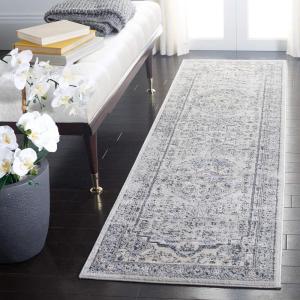 Martha Stewart x SAFAVIEH Area Rug Collection – 8′ x 10′, Light Blue & Ivory, Non-Shedding & Easy Cleaning, Ideal for Living Room, Bedroom, Office, Dining Space (MSR877M)(Light Blue / Ivory)