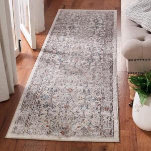 Martha Stewart x SAFAVIEH Area Rug Collection – 8′ x 10′, Light Blue & Ivory, Non-Shedding & Easy Cleaning, Ideal for Living Room, Bedroom, Office, Dining Space (MSR877M)(Grey/Ivory)