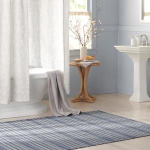 Martha Stewart x SAFAVIEH Area Rug Collection – 8′ x 10′, Taupe & Beige, Cotton, Ideal for Living Room, Bedroom, Office, Dining Space (MSR412E)(Navy/Light Grey)