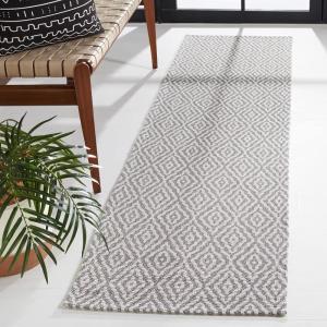 Martha Stewart x SAFAVIEH Area Rug Collection – 9′ x 12′, Taupe & Cream, Cotton, Ideal for Living Room, Bedroom, Office, Dining Space (MSR484E)(Grey/Ivory)