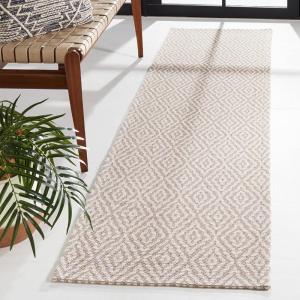 Martha Stewart x SAFAVIEH Area Rug Collection – 9′ x 12′, Taupe & Cream, Cotton, Ideal for Living Room, Bedroom, Office, Dining Space (MSR484E)(Taupe/Cream)